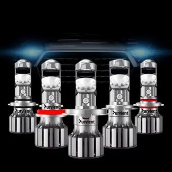 LED Mini Projector Headlight Lens - 55W Plug & Play Upgrade for Cars and Bikes