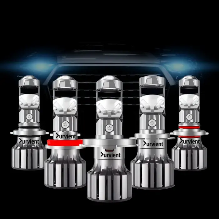 LED Mini Projector Headlight Lens - 55W Plug & Play Upgrade for Cars and Bikes - Image 1