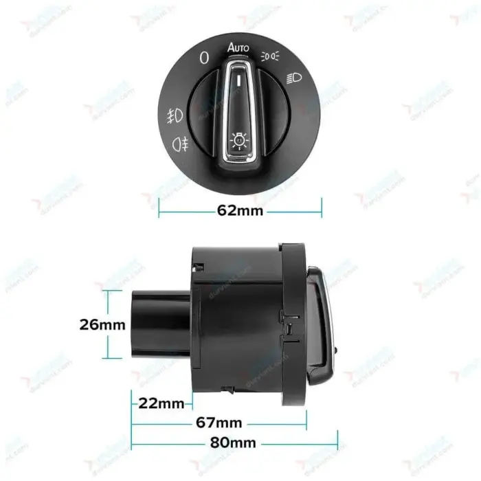 Automatic Headlight Switch for Volkswagen and Skoda - 5ND941431A with Light Sensor, 10 PIN, Plug-and-Play - Image 6