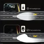 2.5 Inch Bi-LED Headlight Projector Lens - 6000K White Light, RHD Cut-off, 92W (Pair) - Image 2