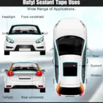 Butyl Glue Snake Glue - Waterproof Sealant for Cars Headlight, Windshield Sealant (13Ft/4M) - Image 6