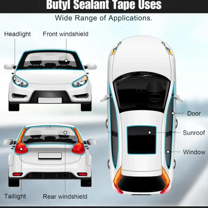 Butyl Glue Snake Glue - Waterproof Sealant for Cars Headlight, Windshield Sealant (13Ft/4M) - Image 6