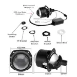 2.5 Inch Bi-LED Headlight Projector Lens - 6000K White Light, RHD Cut-off, 92W (Pair) - Image 3
