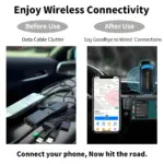 2-in-1 Concealed Wireless CarPlay Android Auto Adapter - Flushed USB Dongle - Image 7