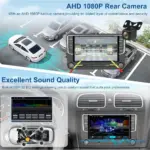Full HD AHD backup camera support along with digital sound processing dsp