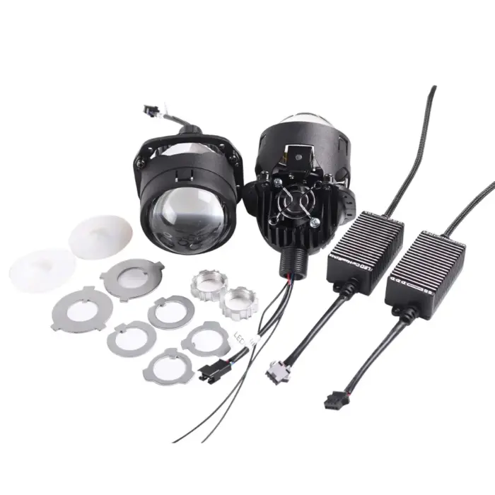 2.5 Inch Bi-LED Headlight Projector Lens - 6000K White Light, RHD Cut-off, 92W (Pair) - Image 7