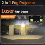 RS3 2 in 1 fog projector with laser high beam spotlight