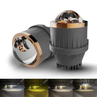 RS3 3-Inch Bi-LED Dual Laser Fog Projector - White/Tri Color, IP65 Waterproof (Cars and Bikes)