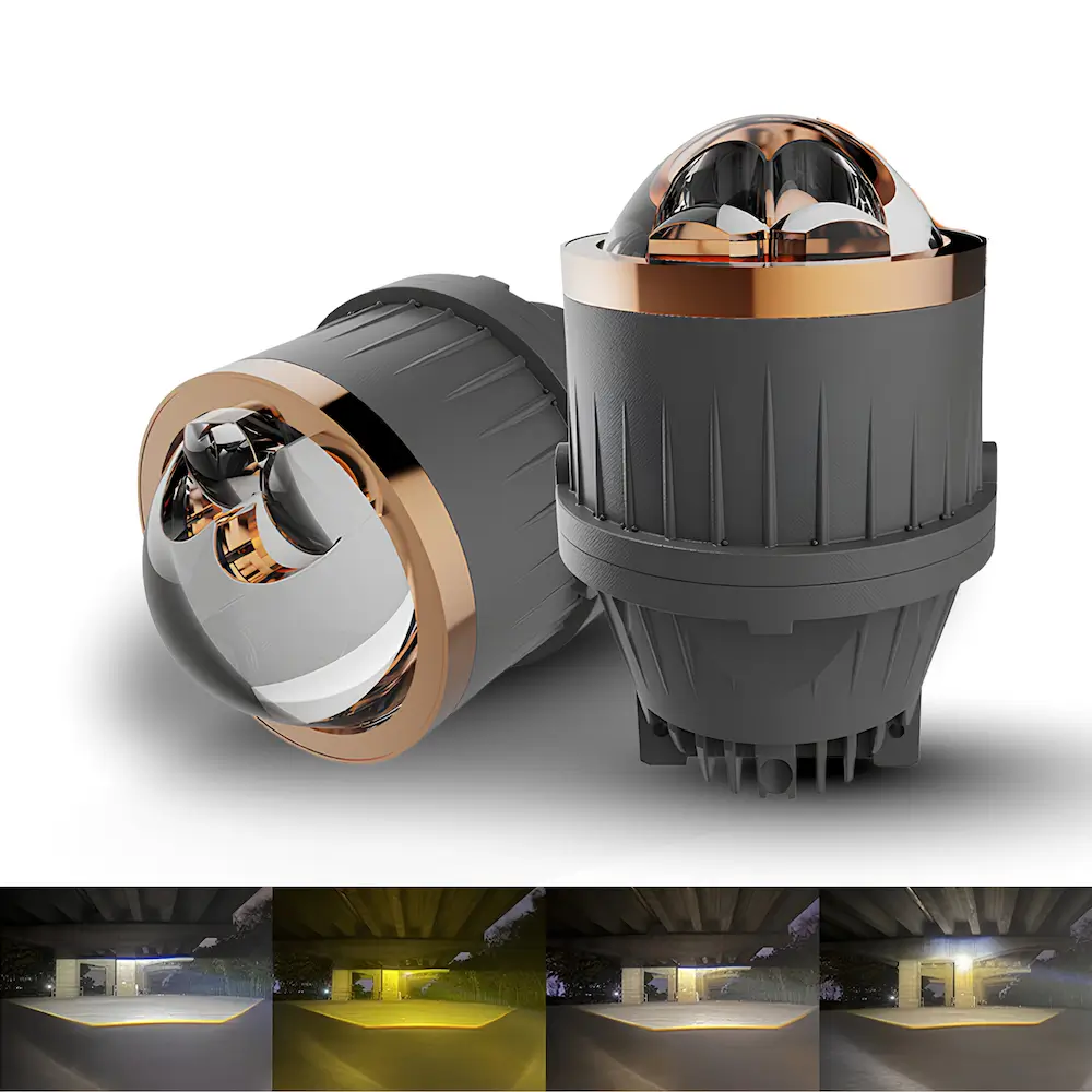 RS3 Tri Color Single Color Laser Fog Projector Lamp for Car Motorcycles Aux Auxiliary Light dual laser fog projector