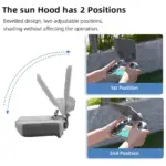 DJI RC2 Sunshade Protector 2-in-1 Joystick Guard & Anti-Glare Hood for Mini 4 Pro, Air 3, Mavic 4, Neo - Image 2