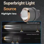 Superbright Hyperbofoid Bi-LED Lens