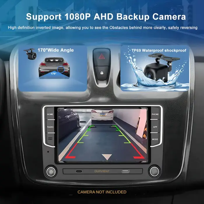 Supports full HD 1080p digital AHD reverse camera