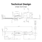 TE 962883-1 & TE 964274-2 Crimp Terminal Pair (Male & Female) - 2.8x0.8mm Automotive Connectors for VW, BMW, Audi, Honda - Image 4
