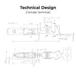 TE 962883-1 & TE 964274-2 Crimp Terminal Pair (Male & Female) - 2.8x0.8mm Automotive Connectors for VW, BMW, Audi, Honda - Image 7