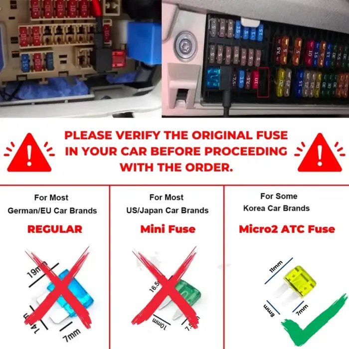 Micro 2 Fuse Tap ATC APT ATR Low Profile Fuse Tap - Adapter for Kia, Hyundai, Mahindra, Ford - Image 5