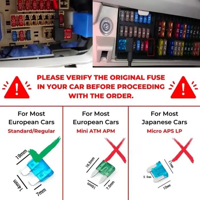 Regular Standard Fuse Tap ATO ATC APR Upto 30A Fuse Tap - Splice Free Accessory Connector In European Cars - Image 5