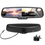 Anti-Glare IRVM Rear View Mirror Reverse Camera Kit