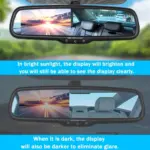 Anti-Glare IRVM Rear View Mirror Reverse Camera Kit - Image 8