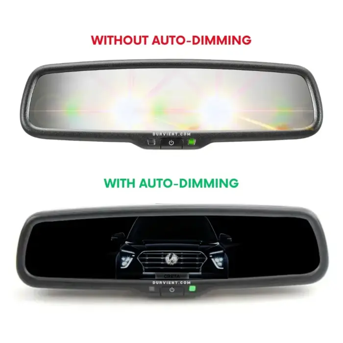 Auto Dimming IRVM Mirror - Electronic Dimming, Electrochromatic, DIY Installation, Universal Fit for Safer Night Driving - Image 5
