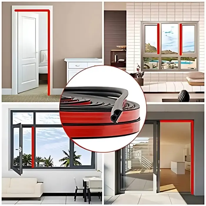 B-Type Car Door Rubber Seal – 5M Self-Adhesive Weatherproof & Soundproof Strip - Image 6
