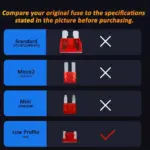 Micro Fuse APS LP Low Profile Fuse Kit – Compact Blade Fuses for Cars, Trucks, and Marine Applications - Image 3