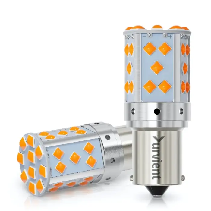 Bright 35 LED Cross Pin BAU15S PY21W LED Turn Signal Canbus Error-Free, No Hyperflash - Image 1