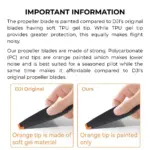 Polycarbonate Replacement DJI Mini 3 Propeller Blades - High-Performance Blades with Orange Tips - Image 3