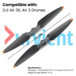 dji air 3 air3 propeller blades dimensions