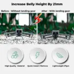 Compact and Folding DJI Air 3 & Air 3S Landing Gear Leg Extension 21mm Higher for Safe Take-Offs/Landings - Image 5
