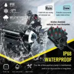 Dual-Color Spotlight Waterproof Auxiliary Light for Cars, Motorbikes, ATVs, and 4x4s - High-Performance Spotlight - Image 4
