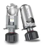H4 Mini Projector With Sharp Cut-Out 35W H4, HS1, H19 6000K White, 300% Brighter for Cars & Motorcycles