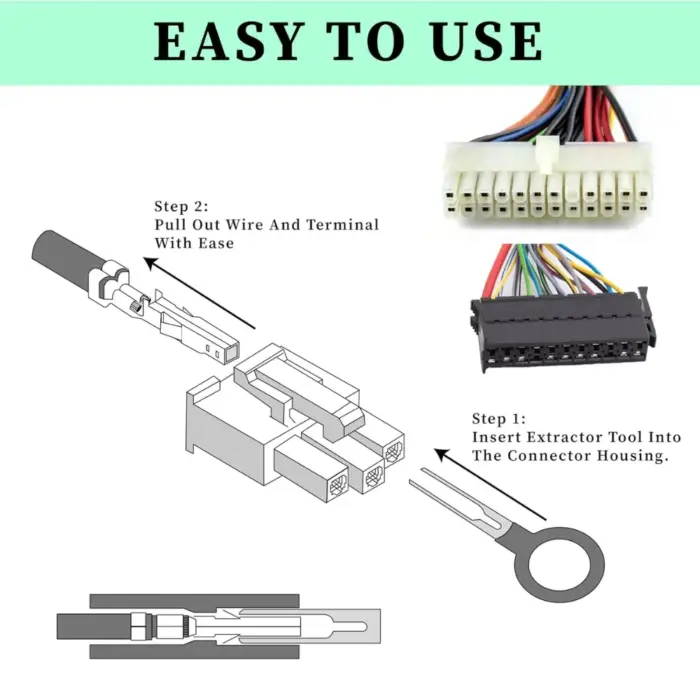18-Pieces Automotive Connector Terminal Removal Tool Kit Pin Extractor Set for Wire Connectors - Image 3