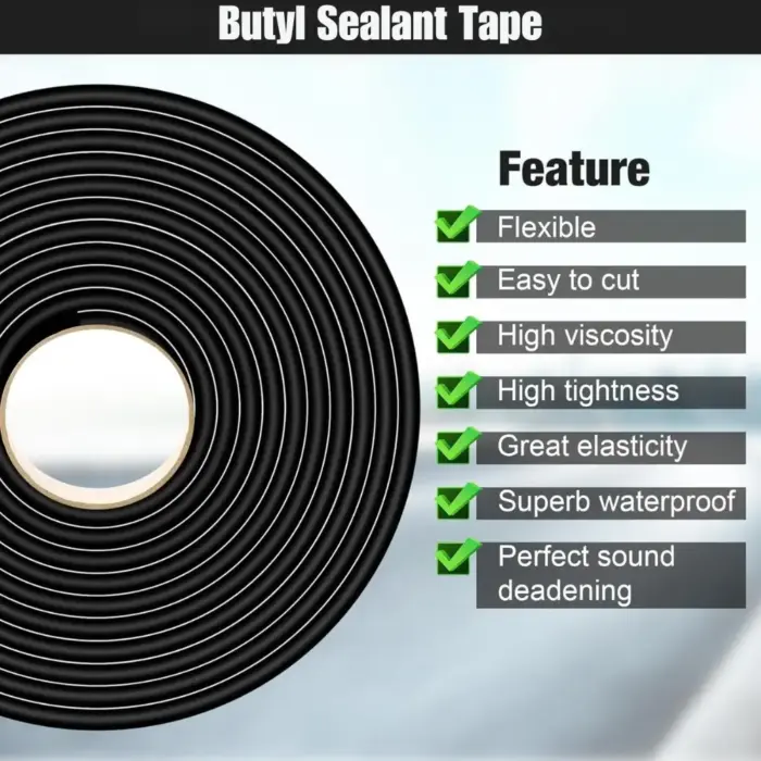 Butyl Glue Snake Glue - Waterproof Sealant for Cars Headlight, Windshield Sealant (13Ft/4M) - Image 2