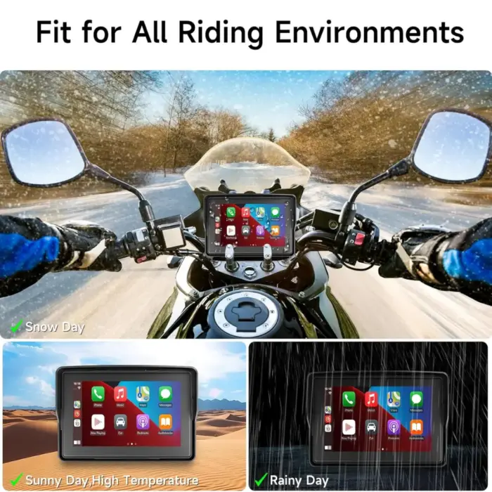 5" Wireless Display for Motorcycle Android Auto & CarPlay - IPS Touchscreen, TPMS & Dashcam Options - Image 6