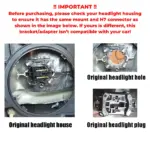 Versatile H7 LED Adapter Skoda Slavia Kushaq - Perfect Fit for Skoda, Ford, Citroen & More - Image 2
