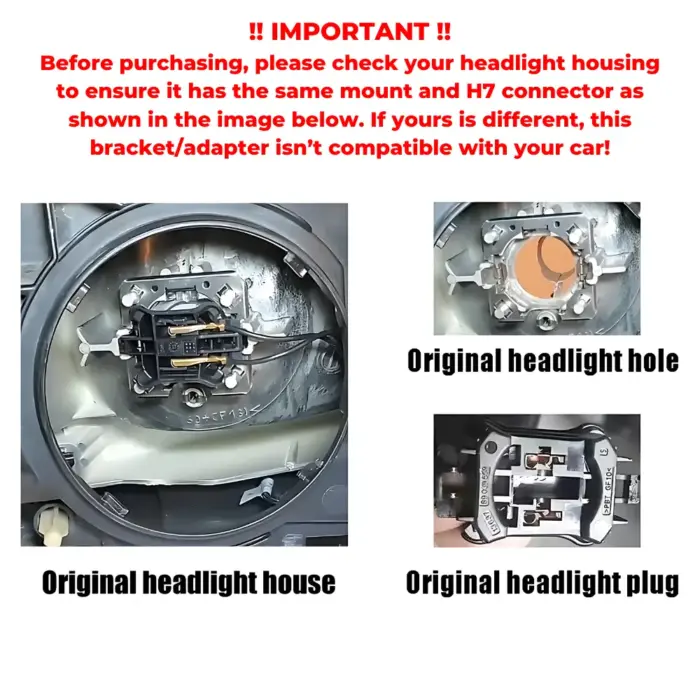 Versatile H7 LED Adapter Skoda Slavia Kushaq - Perfect Fit for Skoda, Ford, Citroen & More - Image 2