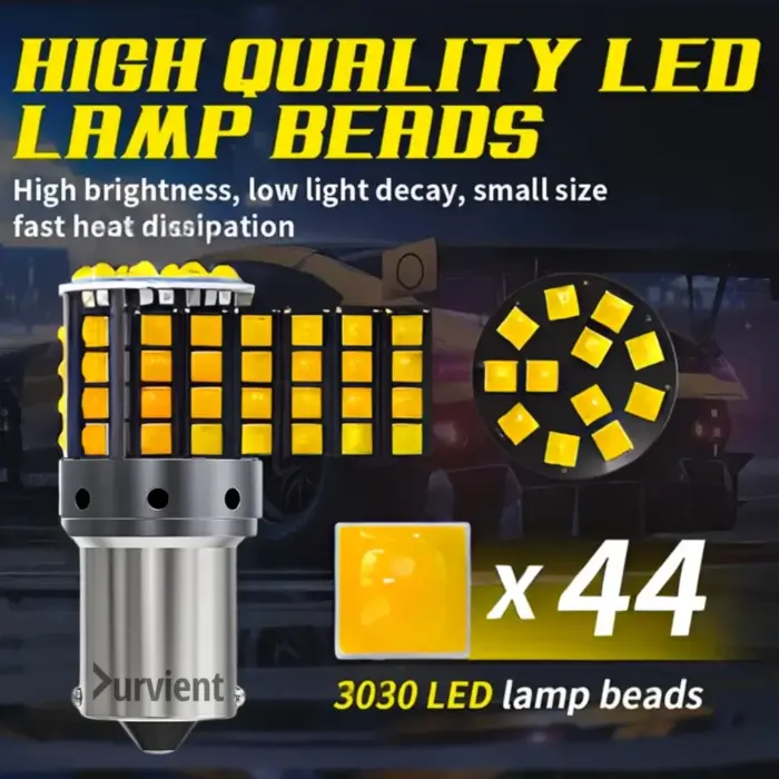 PY21W BAU15S LED Turn Signal Lamp – Error-Free, No Hyperflash, 360° Amber Light for Cars & Motorcycles - Image 4