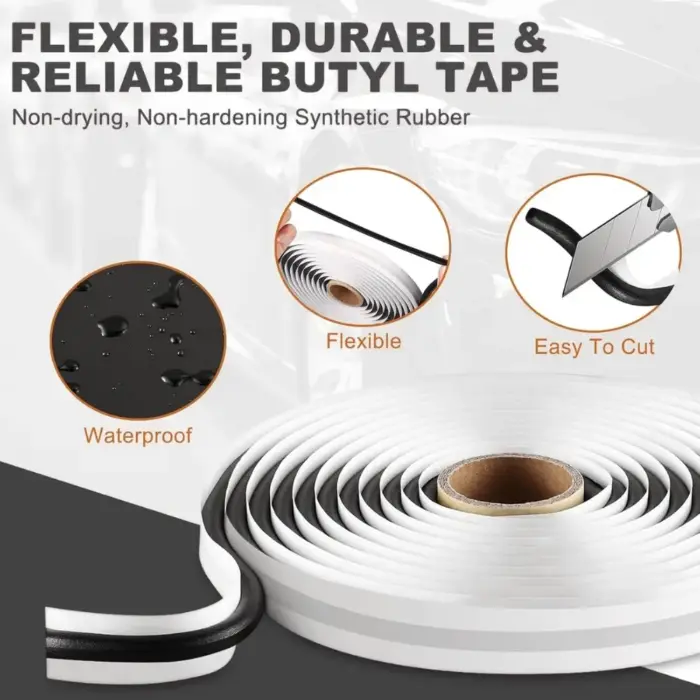 Butyl Glue Snake Glue - Waterproof Sealant for Cars Headlight, Windshield Sealant (13Ft/4M) - Image 3