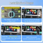 2-in-1 Concealed Wireless CarPlay Android Auto Adapter - Flushed USB Dongle - Image 6