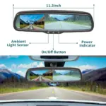 Anti-Glare IRVM Rear View Mirror Reverse Camera Kit - Image 7
