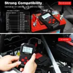 Konnwei KW210 Battery Tester - Professional Automotive Battery Load and Alternator Diagnostic Tool - Image 3