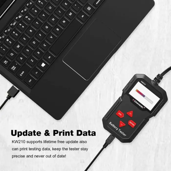 Konnwei KW210 Battery Tester - Professional Automotive Battery Load and Alternator Diagnostic Tool - Image 5