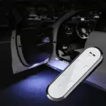 magnetic car door light infrared automatic door warning light puddle lamp
