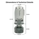 H4 Mini Projector With Sharp Cut-Out 35W H4, HS1, H19 6000K White, 300% Brighter for Cars & Motorcycles - Image 9