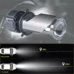 H4 Mini Projector With Sharp Cut-Out 35W H4, HS1, H19 6000K White, 300% Brighter for Cars & Motorcycles - Image 7