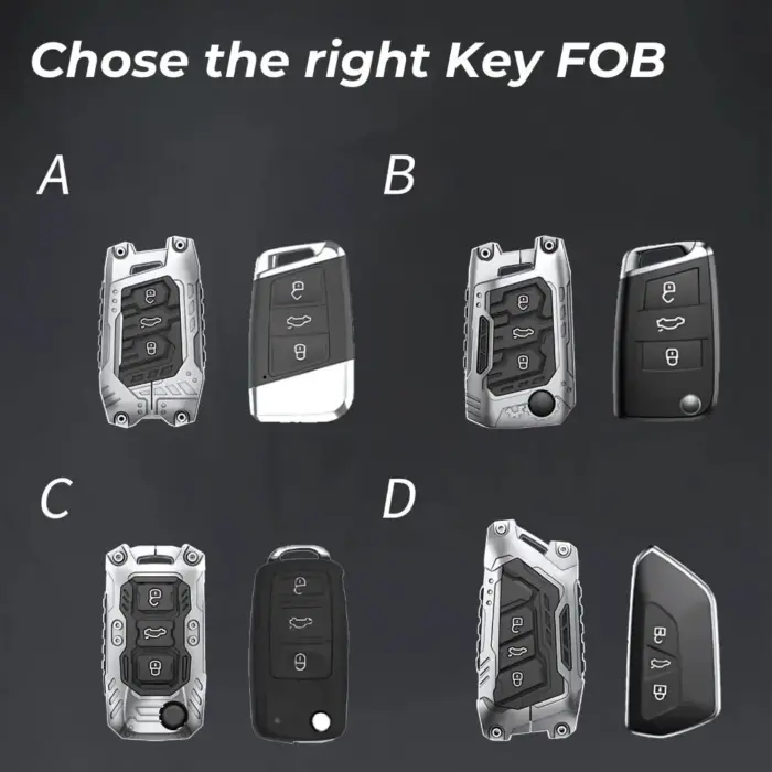 Premium Zinc Alloy Key Fob Cover | Durable, Stylish Protection for Volkswagen & Skoda - Image 2