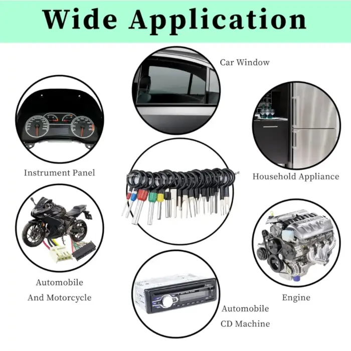18-Pieces Automotive Connector Terminal Removal Tool Kit Pin Extractor Set for Wire Connectors - Image 6