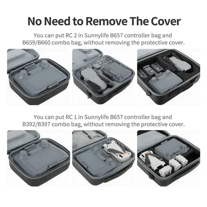 2-in-1 Protective Hard Cover Sunshade for DJI Smart RC2 Cover - Compatible with DJI Air 3, Air 3S, Flip Mini 4 Pro, and Mini 3 Pro - Image 7