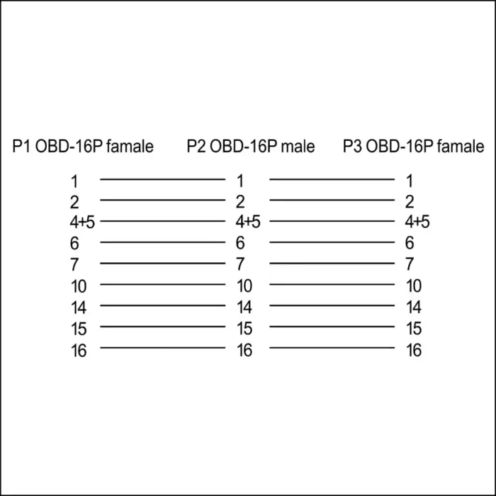OBD Splitter Cable - Male to Dual Female Y-Type 30cm for Multi-Device Setup - Image 4