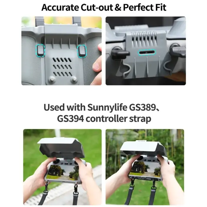 2-in-1 Protective Hard Cover Sunshade for DJI Smart RC2 Cover - Compatible with DJI Air 3, Air 3S, Flip Mini 4 Pro, and Mini 3 Pro - Image 4